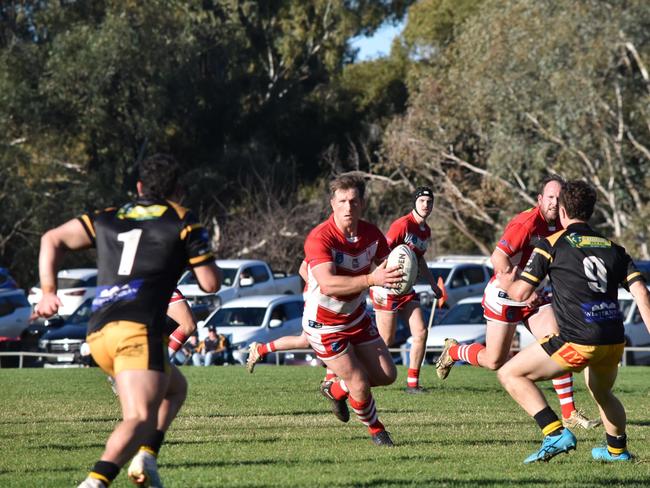 Former Raiders playmaker Josh McCrone playing for the Temora Dragons. Credit: Facebook.