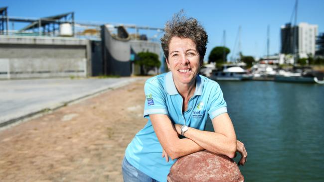 Kirstin Dobbs, Director ReefHQ and Property Services at Great Barrier Reef Marine Park next to ReefHQ which is undergoing an $80 million redevelopment. Picture: Shae Beplate.