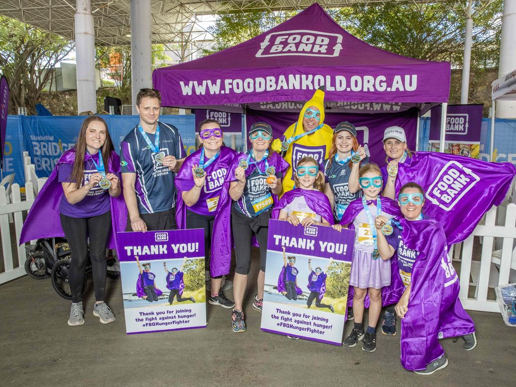 Team Foodbank at the 2022 Bridge to Brisbane on Sunday. Picture: Richard Walker