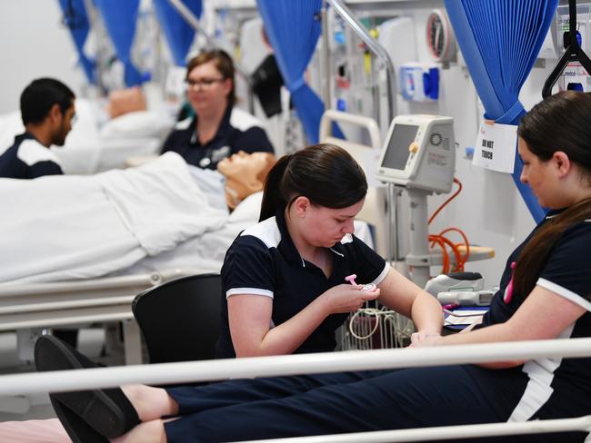 A general view of the new nursing facility at TAFE SA, in Adelaide, Tuesday, May 26, 2020. (AAP Image/David Mariuz) NO ARCHIVING