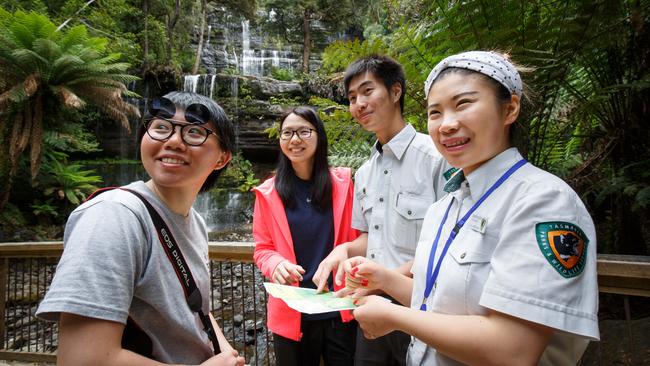 Savvy move ... Tasmania Parks and Wildlife Service provides Chinese speaking Discovery Rangers. Pic: Peter Mathew