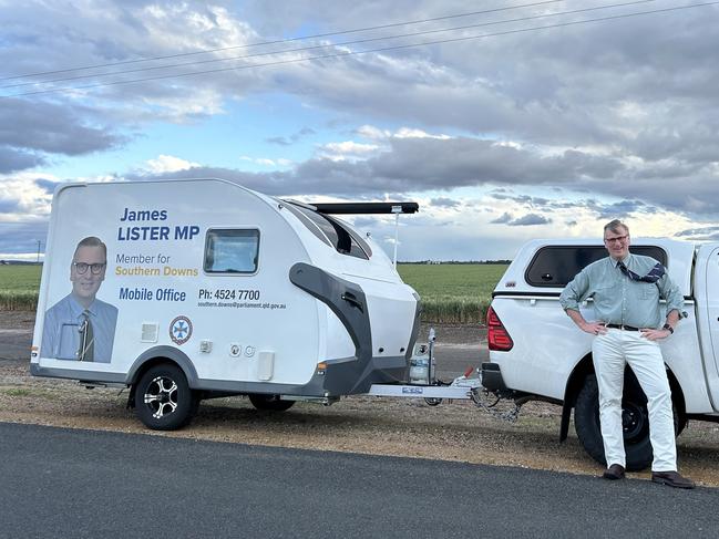 James Lister with his mobile office, which can regularly be seen across the region. (Photo: Supplied)