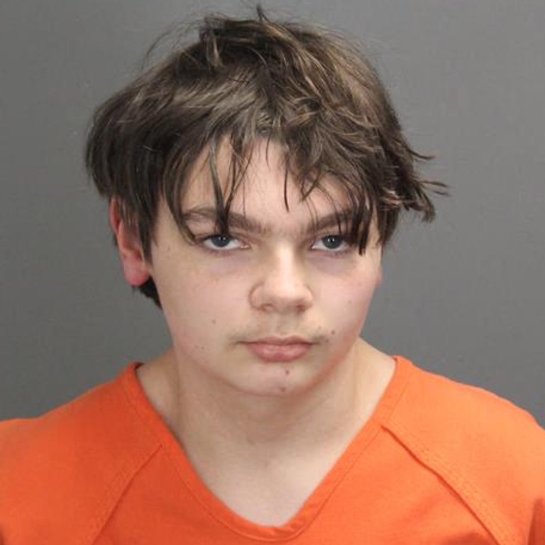 This booking photo released by the Oakland County Sheriff's Office in Michigan shows shooting suspect Ethan Crumbley. (Photo by Handout / Oakland County Sheriff's Office / AFP)