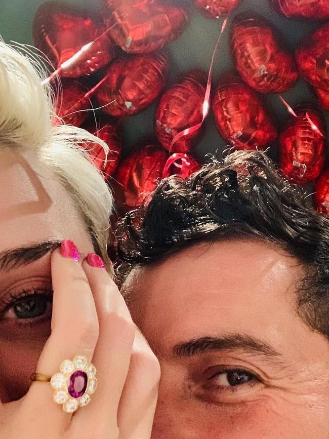 The couple showed off the ring on Instagram