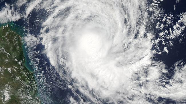 NASA’s Aqua satellite captured this image of tropical cyclone Nathan as it bore down on northeastern Queensland