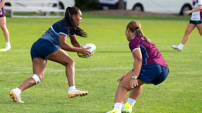 Savannah Roberts-Hickling at Australian Schoolgirl Sevens training. Picture Anthony Edgar