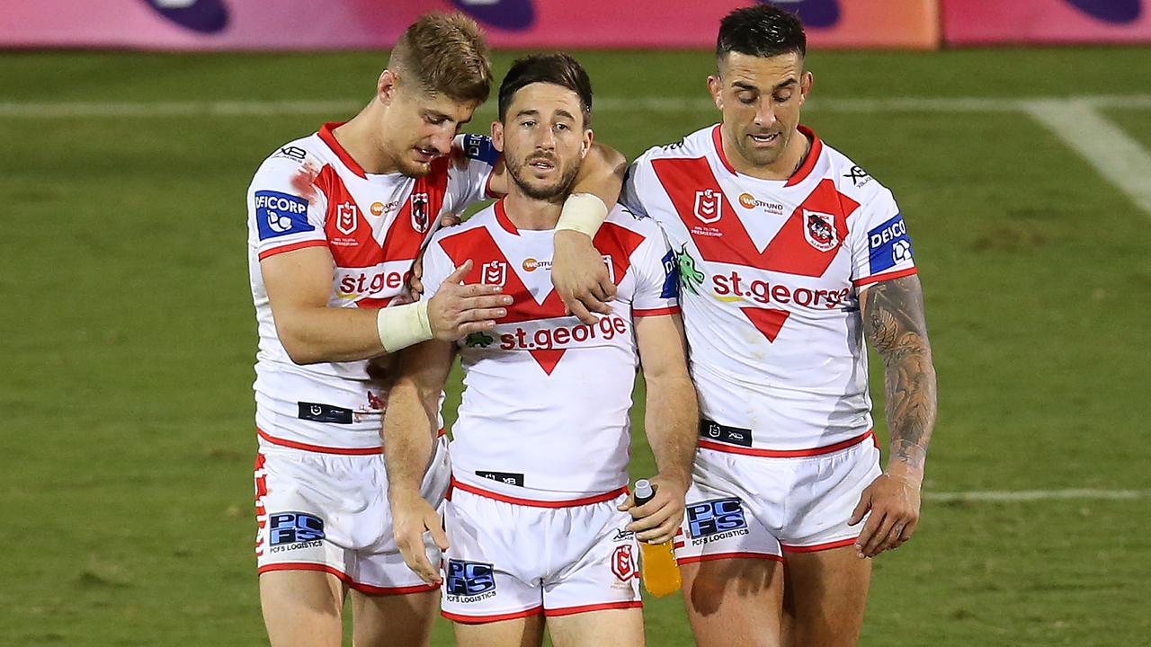 Ben Hunt was demoted to the bench for the Dragons first win of the season.