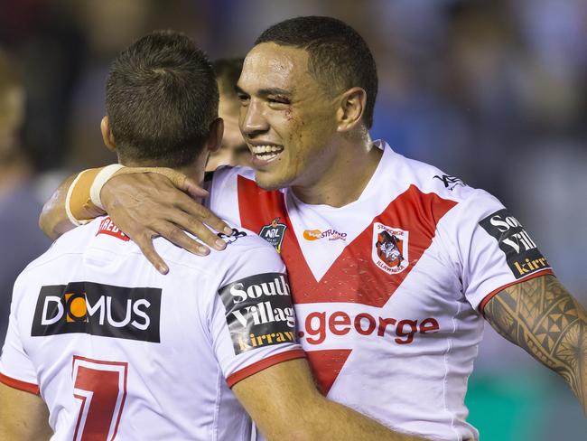 Tyson Frizell (right) and star recruit Ben Hunt are gelling nicely. Picture: AAP