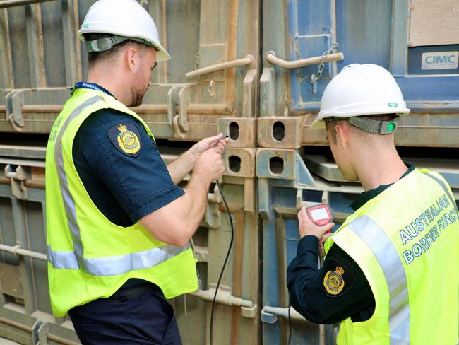 Australian Border Force staff during a week of training at Port of Townsville in September.