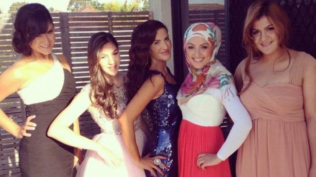 The Mehajer girls four years ago ... Aisha (now spelled Aiisha), Mary, Kat, Zena and Sanaa. Pictures: Instagram. (Fatima missing)