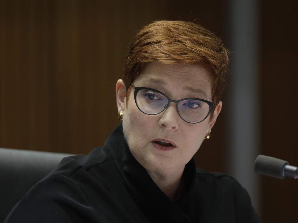 Marise Payne has called for Navalny’s ‘immediate and unconditional’ release. Picture: Sean Davey