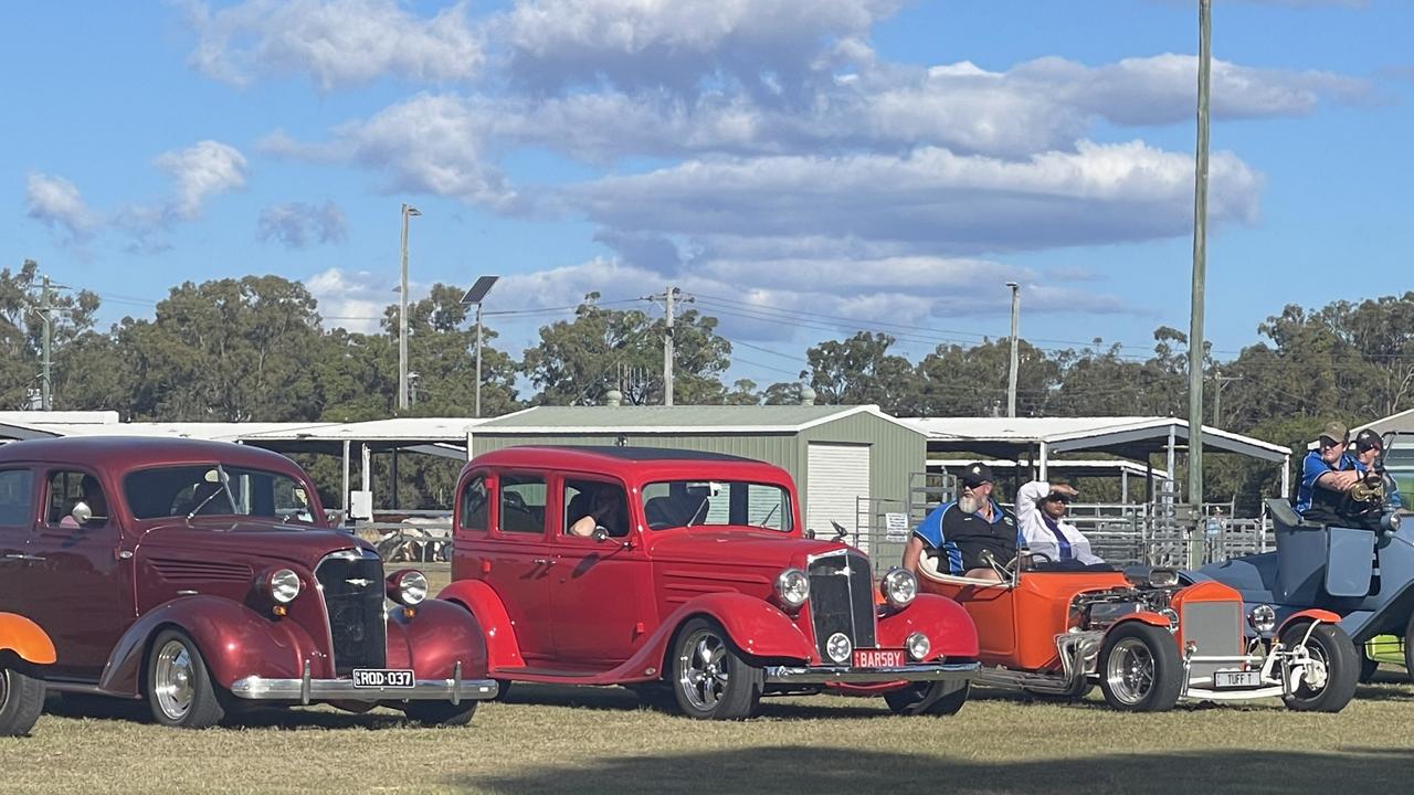 Vintage hotrods did a circuit of the show ring following the horse events.