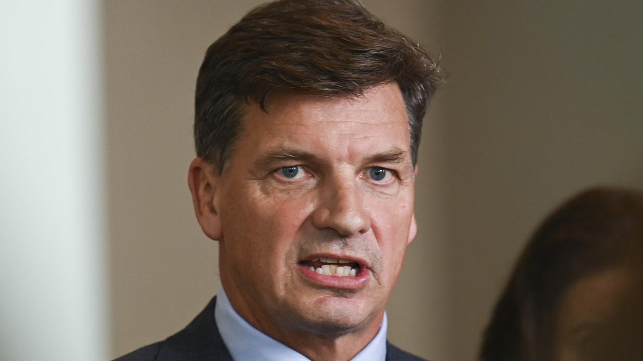 The Opposition’s treasury spokesman Angus Taylor has slammed remarks from Jim Chalmers. Picture: NCA NewsWire / Martin Ollman