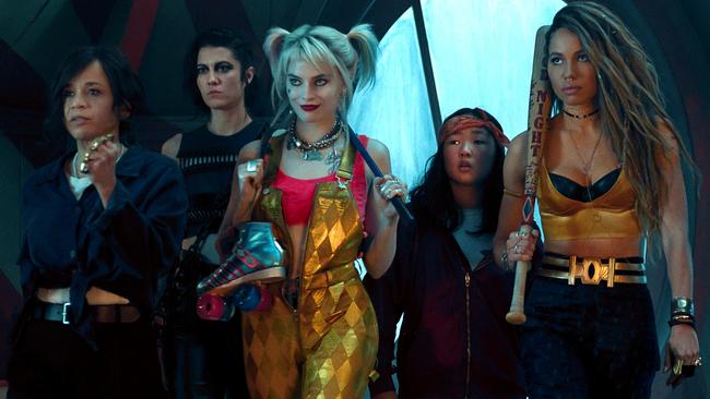 Margot Robbie (centre) in a scene from Birds Of Prey.