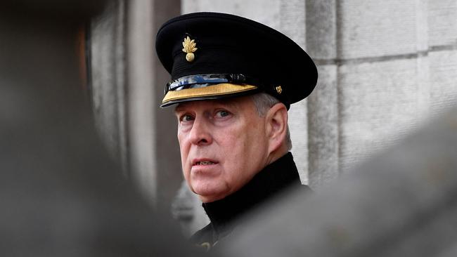 (FILES) Britain's Prince Andrew, Duke of York, attends a ceremony commemorating the 75th anniversary of the liberation of Bruges on September 7, 2019 in Bruges. Revelations that a suspected Chinese spy became a confidant of Britain's Prince Andrew is renewing scrutiny of King Charles' disgraced brother as he heaps new embarrassment on the royal family. (Photo by JOHN THYS / AFP)