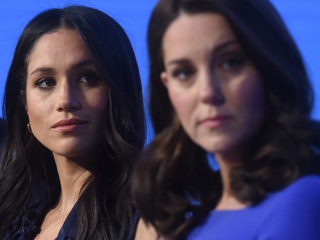 LONDON, ENGLAND - FEBRUARY 28:  Prince Harry, Meghan Markle, Catherine, Duchess of Cambridge and Prince William, Duke of Cambridge (not pictured) attend the first annual Royal Foundation Forum held at Aviva on February 28, 2018 in London, England. Under the theme 'Making a Difference Together', the event will showcase the programmes run or initiated by The Royal Foundation.  (Photo by Eddie Mulholland - WPA Pool/Getty Images)