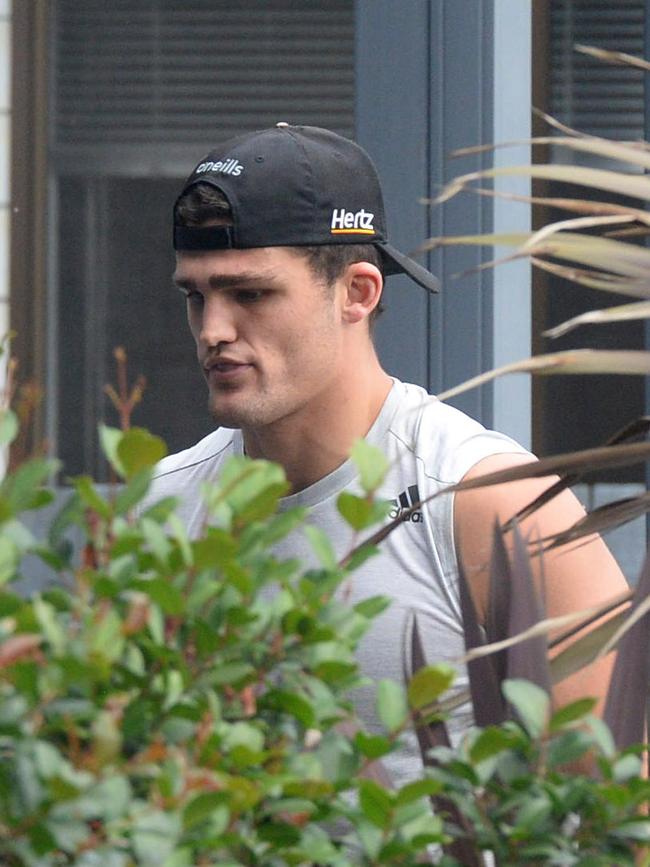 Nathan Cleary outside his house in Sydney’s west. Picture: Jeremy Piper