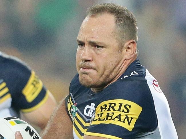 Cowboys Matt Scott. The Brisbane Broncos vs the North Queensland Cowboys at Suncorp Stadium. Pic Peter Wallis