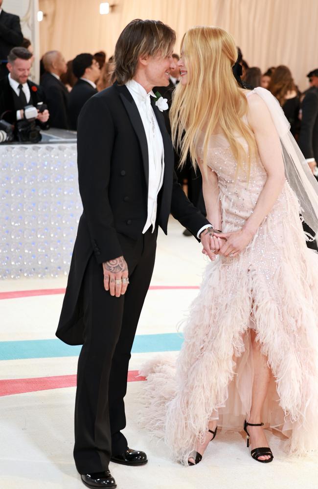 A sweet red carpet moment. Picture: Theo Wargo/Getty