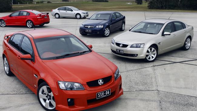 The range of Holden Commodore VE cars in 2006. Picture: Supplied