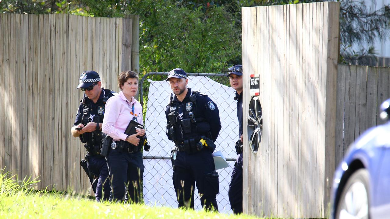 Police at the scene of the attack on Ison Road, Greenbank. Picture David Clark