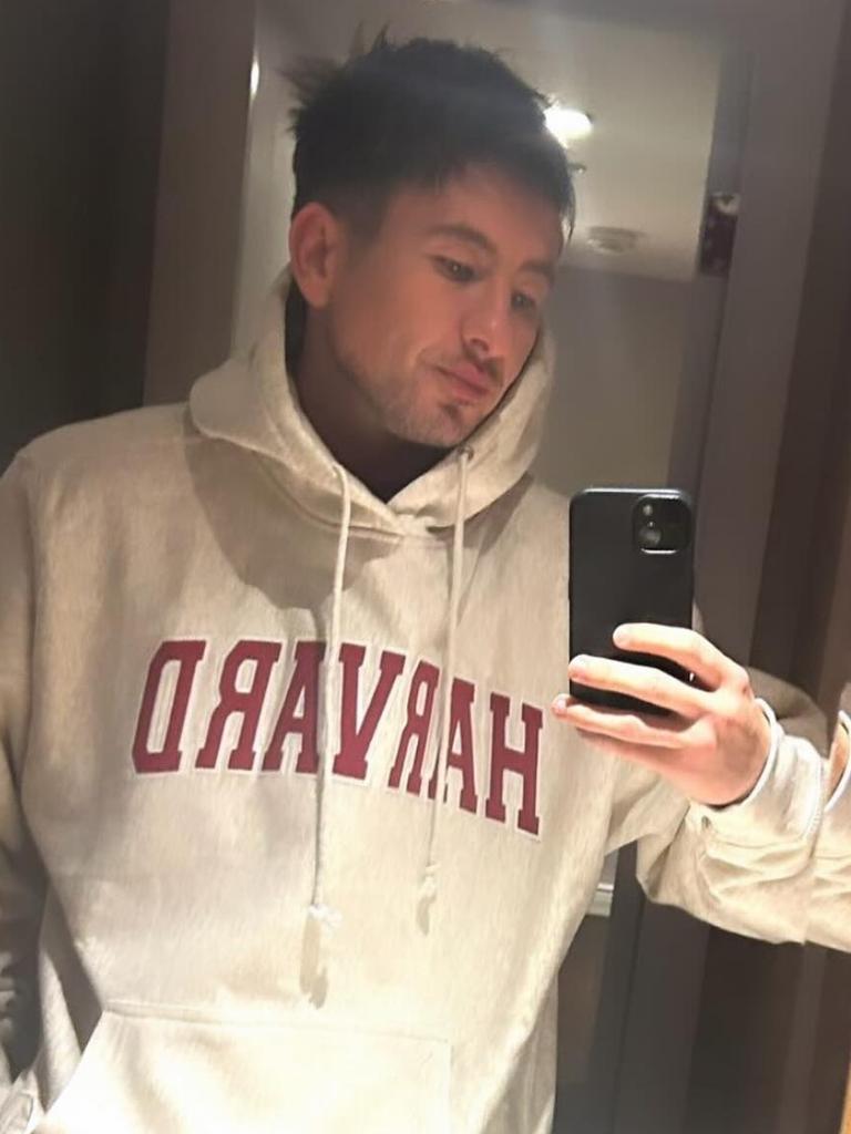 Keoghan in the same Harvard jumper. Picture: keoghan92/Instagram