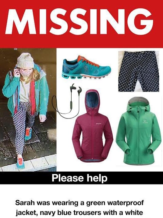 Social media post for missing Sarah Everard. Picture: Facebook