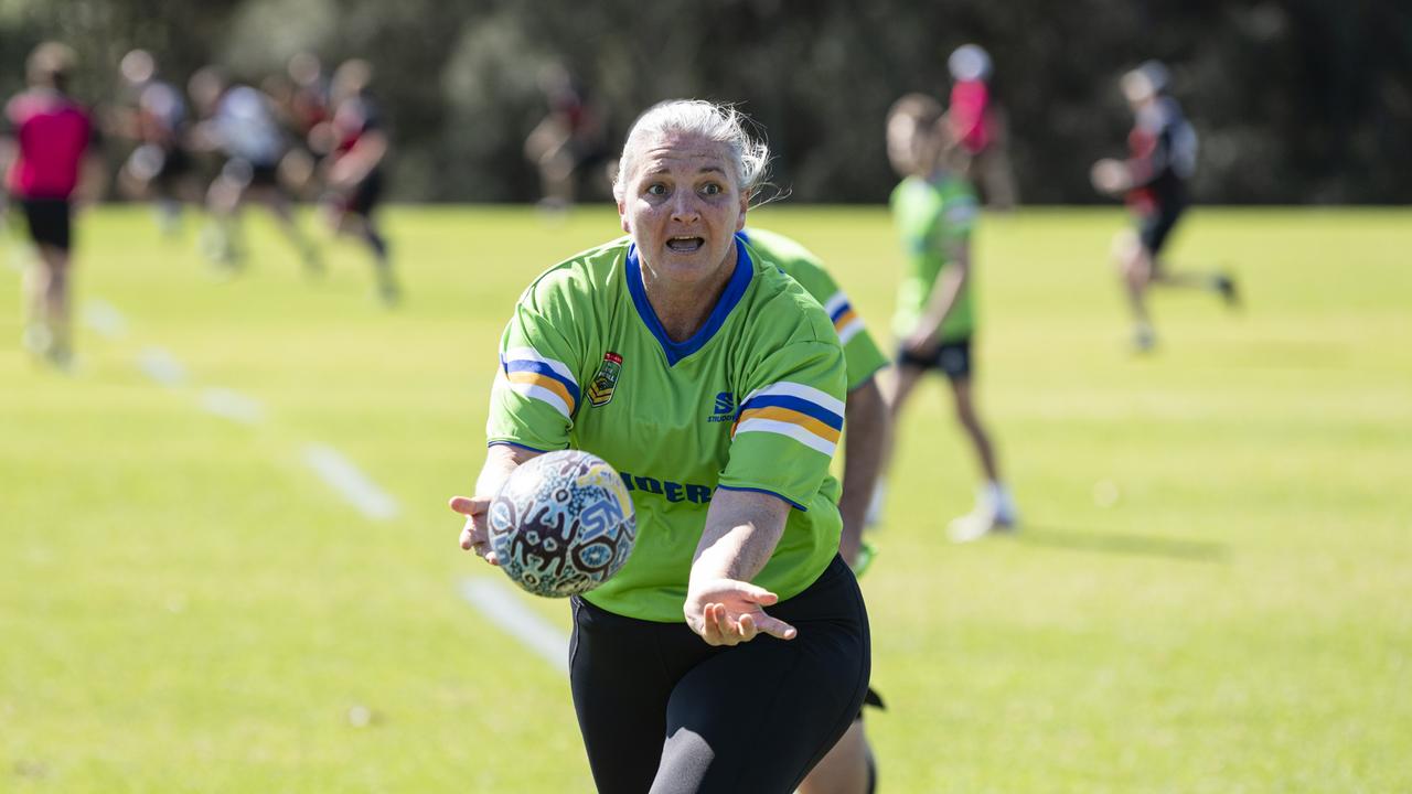 Action from the Raiders and Cowboys All Ages All Abilities match.