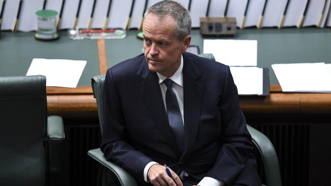 Opposition Leader Bill Shorten during Question Time. Picture: AAP