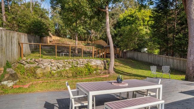 The back garden of Emma Watkins’ East Ryde property.