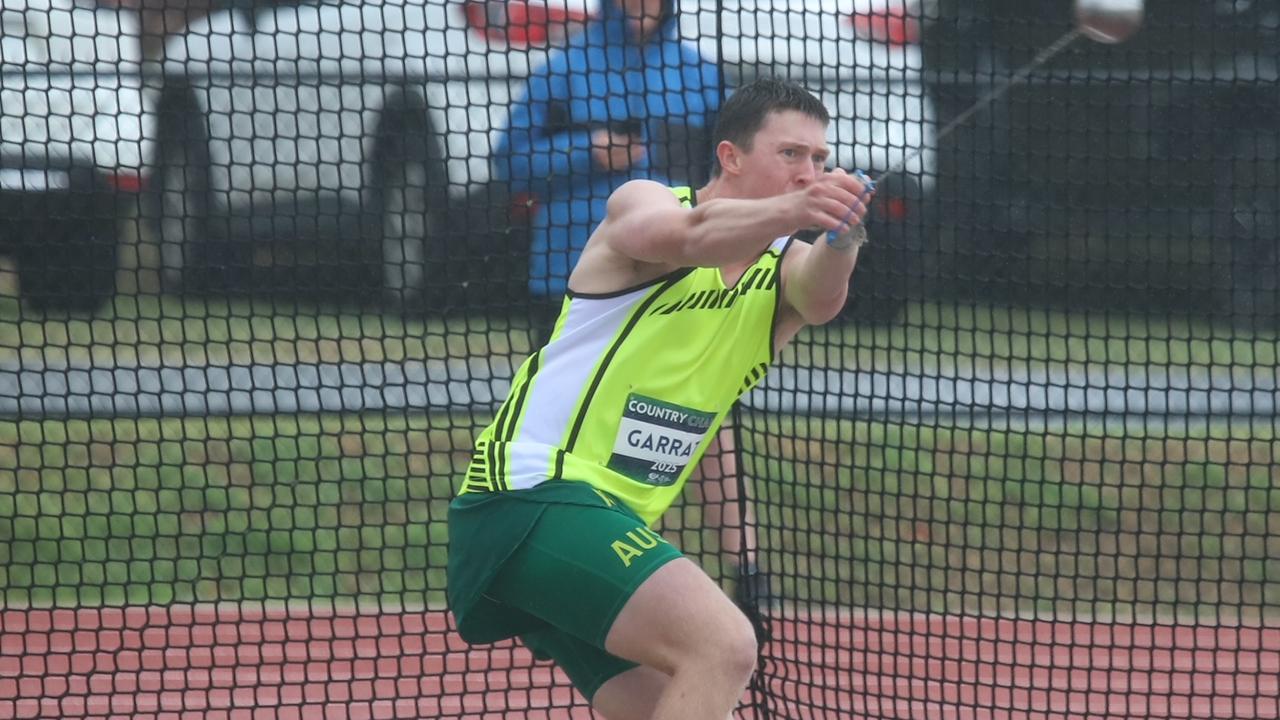 Hammer thrower Ky Garratt, Pictures: David Tarbotton