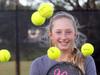 Tennis star Valentina Ivanov in action at Maroubra. Picture: Craig Wilson