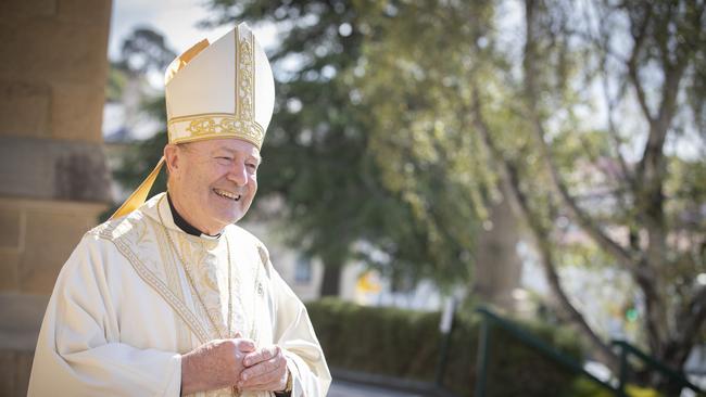 Easter Sunday St Mary's Cathedral, Archbishop Julian Porteous. Picture: Chris Kidd