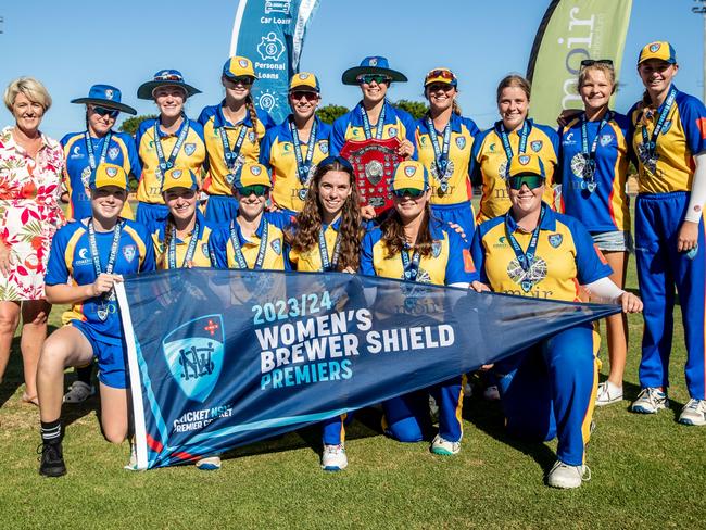 Greater Hunter Coast, U18s Brewer Shield champions, NSW Women's Premier Cricket, grand final v Manly Warringah at Townson Oval, 10 March 2024. Picture: Andrew McCrae