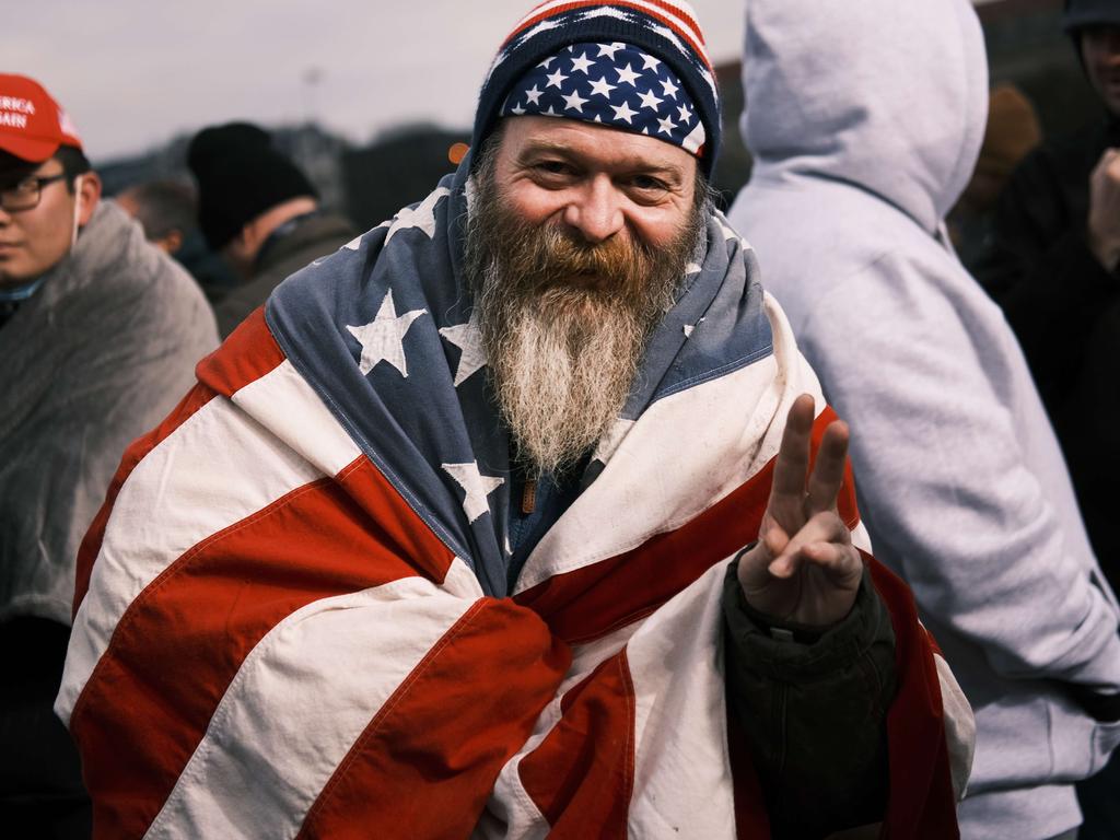 Crowds arrive for the Trump "Stop the Steal" rally. Picture: AFP