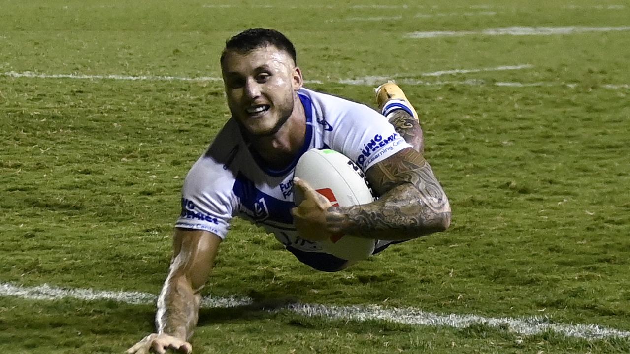 Bronson Xerri crosses for a try. Picture: NRL Photos