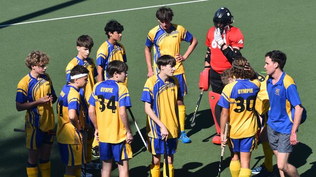 Division 2, Gympie versus Bundaberg at the Hockey Queensland under-18 menâ€™s state championships in Rockhampton from April 25 to 28, 2024.