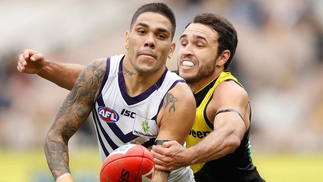 Liam Twomey says Michael Walters of the Dockers would be a monster when the ball hits the deck. Picture: Getty Images