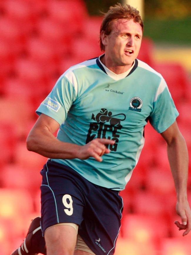 Current Gerringong Breakers Coach Bradley Boardman in his playing days for the Sutherland Sharks in the NPL1. Photo: Contributed