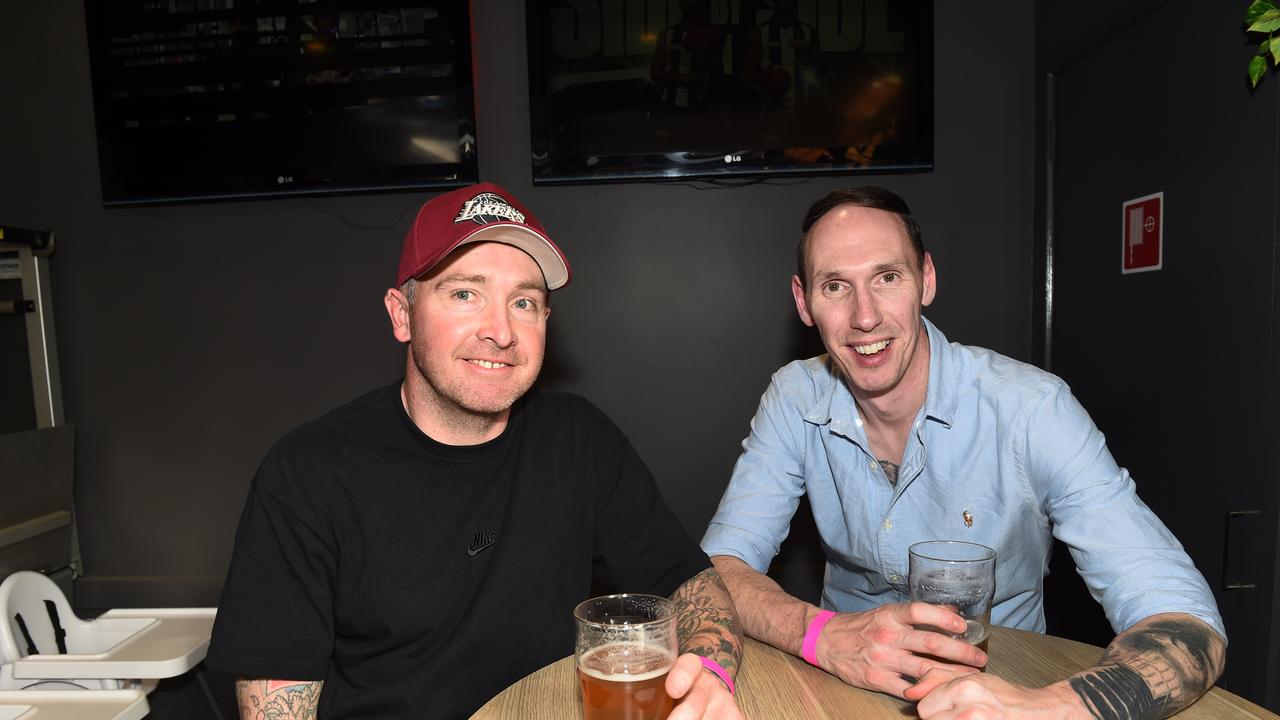 Matt Trotter and Trav Edwards. AFL GF in Geelong.