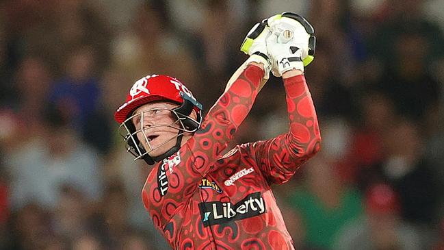 MELBOURNE, AUSTRALIA - JANUARY 04: Jake Fraser-McGurk of the Renegades bats during the BBL match between Melbourne Renegades and Hobart Hurricanes at Marvel Stadium, on January 04, 2024, in Melbourne, Australia. (Photo by Kelly Defina/Getty Images)