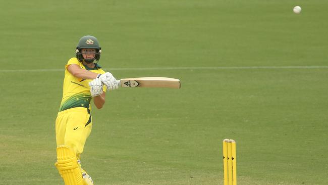 Ellyse Perry during the women's One-Day International cricket match between Australia and New Zealand in Melbourne on March 3. Picture: AAP Image/Hamish Blair