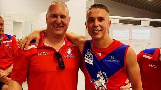 Charlie Clarke and his father Jason.