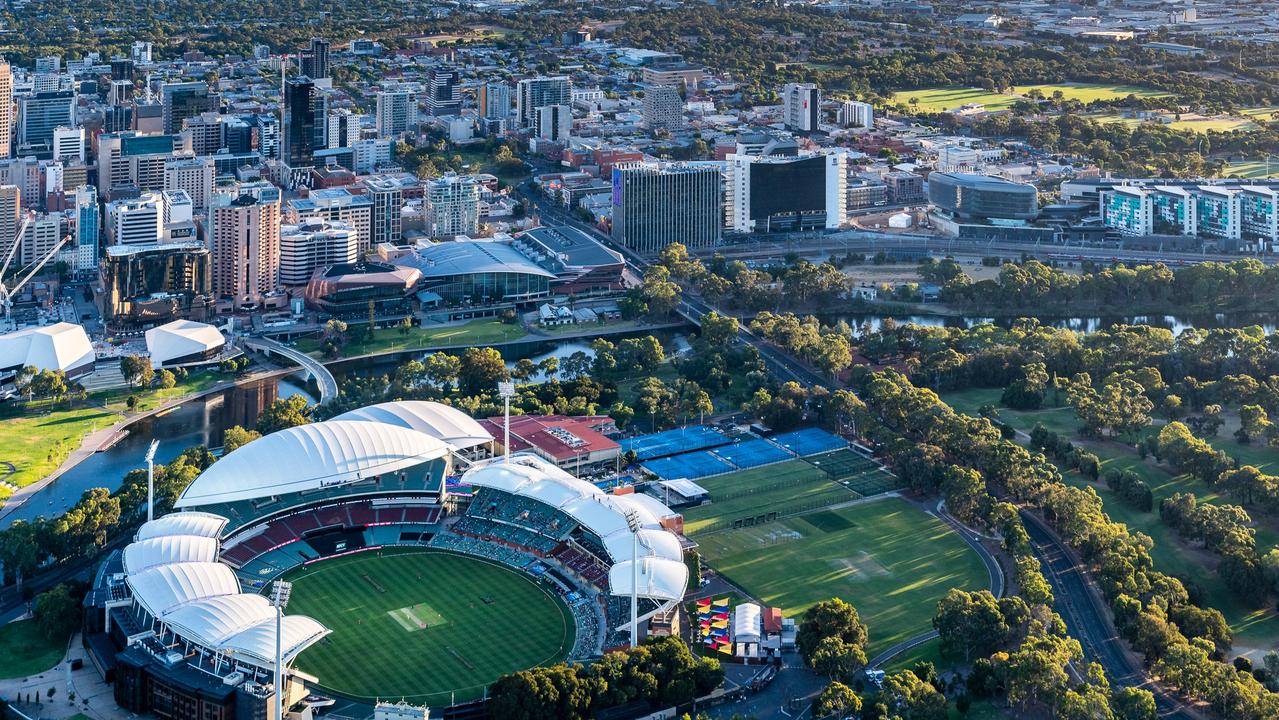 Should the Crows look at Adelaide Oval as its new headquarters? Picture Adelaide Airborne Photography.