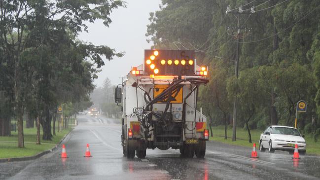 Flooding on Bray St, Coffs Harbour on Wednesday March 18.