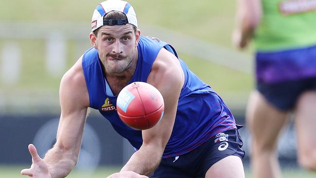 Josh Bruce training with the 1-4 year players. Picture: Michael Klein