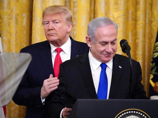 Donald Trump and Israeli Prime Minister Benjamin Netanyahu pictured here in 202, have a longstanding relationship. Picture: AFP