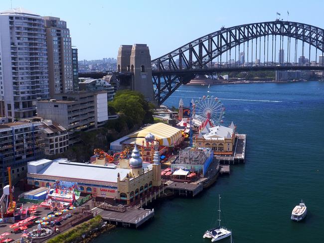 Landmark... Luna Park on Sydney’s famed harbour . Picture: Eagle Eye Drones