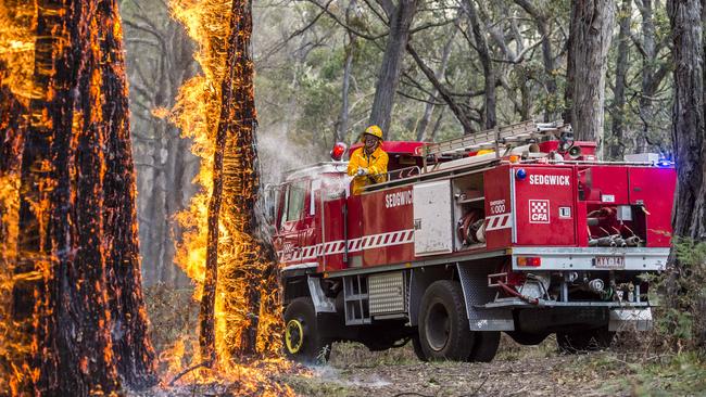 Daniel Andrews will announce the CFA will no longer be an integrated agency including volunteers and career firefighters. Picture: Jason Edwards