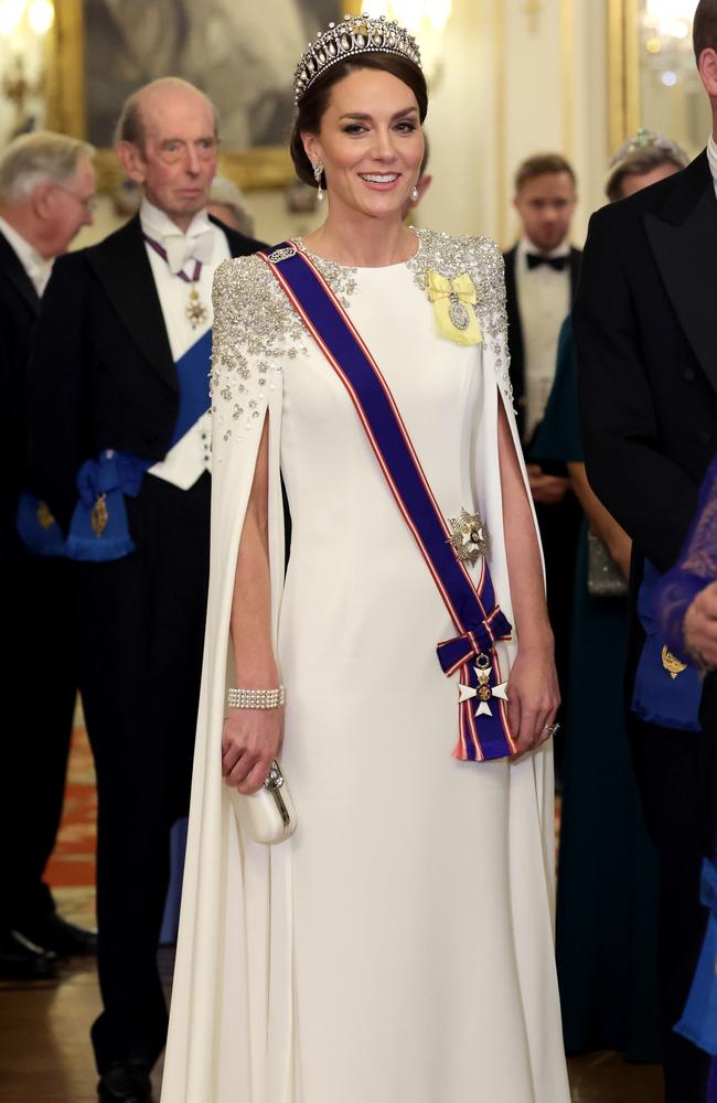 It’s understood that details of the princess’ outfits for state occasions – such as this State Banquet appearance in 2022 – will continue to be shared. Picture: Chris Jackson/Getty Images